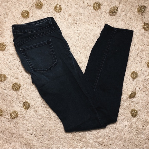 dark wash ripped jeggings - Picture 3 of 7